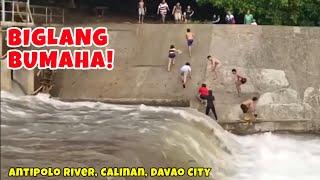 Biglang Lumaki ang tubig at Muntik matangay ang mga naliligo sa Antipolo River, Calinan, Davao City