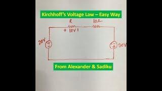 Kirchhoff's Voltage Law Solution (Alexander Problem 2 37)