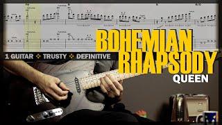 Bohemian Rhapsody | Guitar Cover Tab | Solo Lesson | Live Parts | Backing Track w/ Vocals  QUEEN