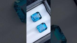 Stunning Faceted London Blue Topaz Near Pair Available Weight:10.82 carats