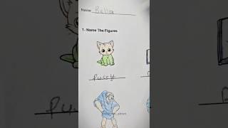 Bella's English Test Grading. #asmr #drawing #teacherstudent #student #teacher #art #sketch
