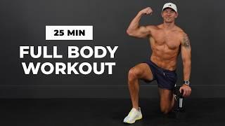 25 Minute Full Body Dumbbell Workout (NO REPEAT!)