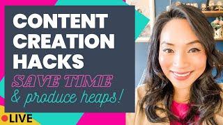 Content Creation Hacks (Save time + create lots of quality content fast for social media)