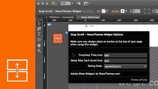 Snap Scroll Widget for Adobe Muse CC - Widget Tutorial by MuseThemes.com