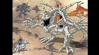 Digimon Skullgreymon evil transformation and full fight