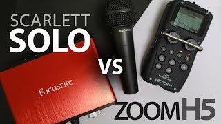 Behringer XM8500: Zoom H5 Audio Recorder VS Scarlett Solo USB Audio Interface