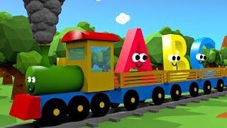 Alphabet for kids train 3d