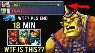 WTF GOD MODE 1 VS 5 Miracle Plays Alchemist With 1550 GPM Dota 2