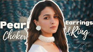Pearl Necklace / diy pearl choker / jewellery making at home / pooja's castle / pearl earrings /ring