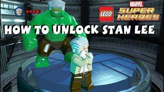 Lego Marvel Super Heroes - How to Unlock Stan Lee - All 50 Stan Lee in Peril Locations -  720P HD