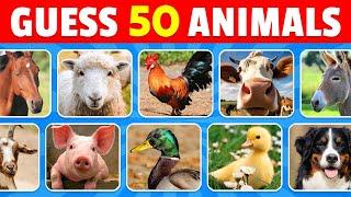 Guess 50 Farm Animals in 3 Seconds  | Easy, Medium, Hard, Impossible