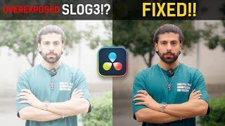 Fix Overexposed SLOG3 Footage with Davinci Resolve