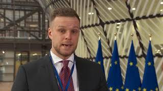 Gabrielius Landsbergis, Minister for Foreign Affairs of Lithuania EU debates in Brussels