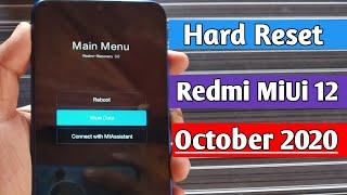 Hard Reset All Redmi MiUi 12 || Remove pin, password,pattern|| Format screen look||Redmi