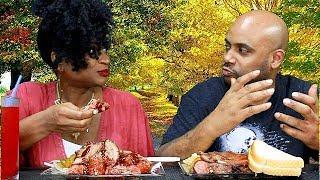 GALVAN'S SAUSAGE HOUSE MUKBANG EATING SHOW! NEW BACKGROUND!