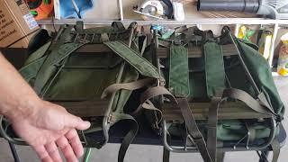 Lk35 vs. LK50 Vintage Swedish Army Rucksack comparison.