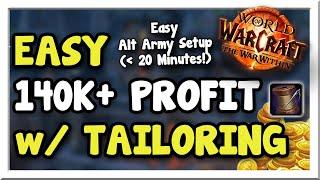 Make 140k+ Profit Right Now w/ Easy Alt Army Tailoring Build! The War Within | WoW Gold Making Guide