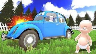 Baby Steals Dad's CAR and Destroys It! - Who's Your Daddy 2 Multiplayer