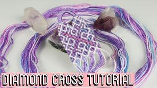 DIAMOND CROSS TUTORIAL [CC] || Friendship Bracelets