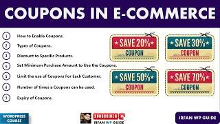 How to Add Coupon Codes in WordPress (woocommerce) - Coupons in Ecommerce Website