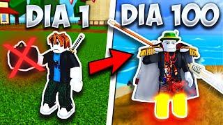 Passei 100 Dias no Blox Fruits sem Fruta Nenhuma (com @TioHoby)