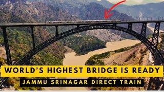 JAMMU SRINAGAR DIRECT TRAIN SERVICE STARTS || TRAIL RUN ON CHENAB BRIDGE