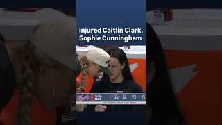 Caitlin Clark & Sophie Cunningham on bench | Indiana Fever WNBA women's basketball #shorts #short