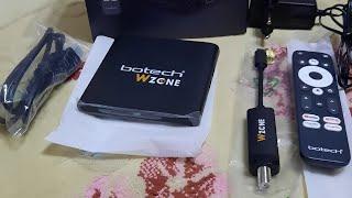 Botech Wzone 4K Android 10 TV Box Uydu Tunerli Kutu Açılış