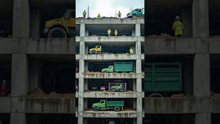 Construction Fail: The Collapse No One Saw Coming ‍️ #construction #fail #workers #rain