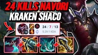 Navori Kraken Nuclear Shaco Build!! - S14 Gold [League of Legends] Full Gameplay - Infernal Shaco