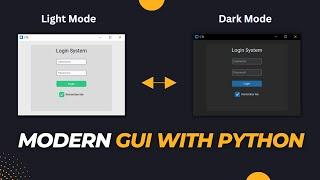 Modern Graphical User Interfaces with Python -  Login System using customTkinter