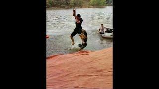 The beauty is really angry this time! #Aqua Trampoline #Record the wonderful moment of swinging on