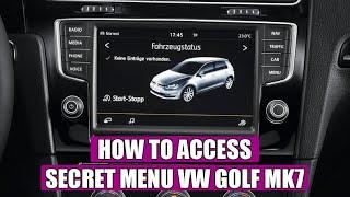 How to access HIDDEN / SECRET MENU VW Golf MK7 - easy steps