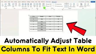 How To Automatically Adjust Table Columns To Fit Text In Word 2024 (Step By Step Guide)