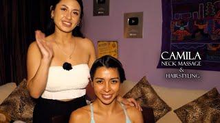 CAMILA ASMR 🩷 NECK  MASSAGE AND HAIRSTYLE