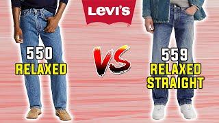 Levi's Relaxed VS Relaxed Straight Explained in 20 Seconds!  (550 VS 559)