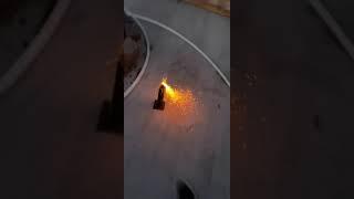 Angry Buddha shells firework