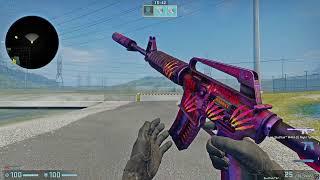 M4A1 S Night Terror with battle Scarred Holo combo