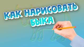 Бык.Как нарисовать Быка | Bull. How to draw a Bull