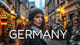 GERMANY 4K, NIGHT WALKING TOUR IN CHRISTMAS MARKET [FULL TOUR]