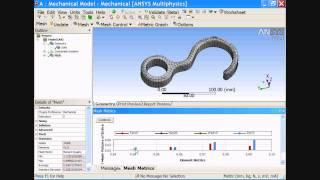 ANSYS 12.1 Tutorial - Mesh Quality Metric in ANSYS Workbench 12.1