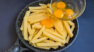 Just chop Potatoes & add Eggs! Cheap and Easy Breakfast. Delicious Egg Potato Recipe.