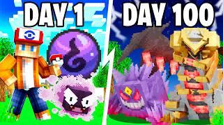 I Spent 100 DAYS as a GHOST TRAINER in Pokémon Minecraft Vs my Rival! (Duos Cobblemon)