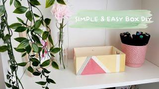 Simple and easy box DIY - how to paint and decorate dollar store box