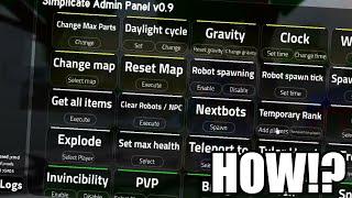 How to open Admin Panel in Voxel Destruction Physics (Roblox)