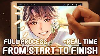 START TO FINISH! | Full Drawing Process + Real Time