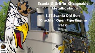 dutch trucker mario ets 2 Scania S Griffin Changeable Metallic,Scania Crackle" Open Pipe Engine Pack