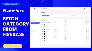 Admin Panel with Flutter & Firebase | Fetching Categories from Firebase | E-commerce Tutorial