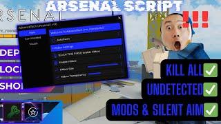 Roblox Best arsenal script works on Celery & Solara hack KILL ALL, SILENT AIM,  UNDETECTED,  FREE