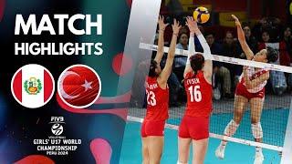 PERU  TÜRKİYE [4K]  | Highlights | Girls U17 World Championship 2024